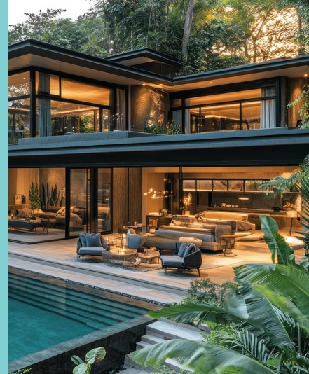 Combinando Interiores Elegantes con Espacios Exteriores Armoniosos