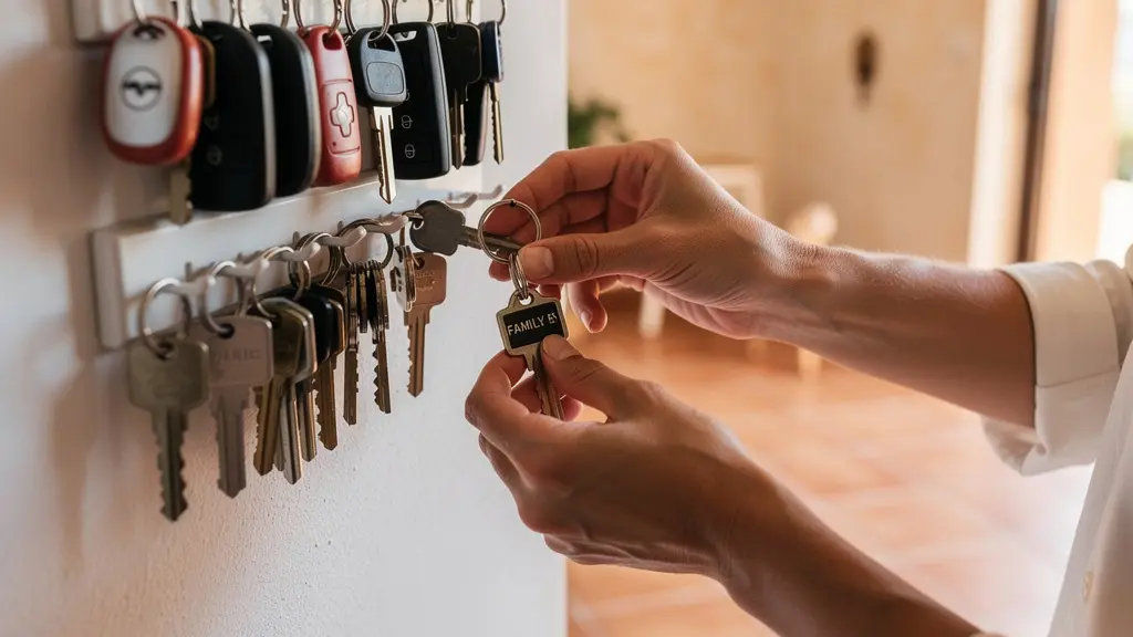 Gestión de alquiler por habitaciones vs completo en temporada de verano, mostrando la complejidad de varias llaves frente a una sola.