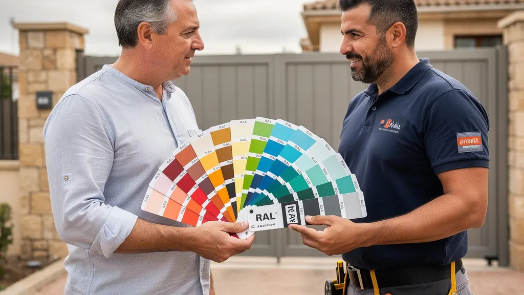 Consulta de colores RAL para puerta batiente de aluminio