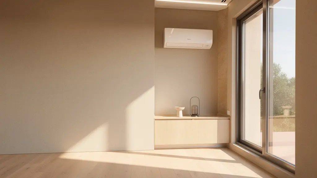 Interior moderno de apartamento con ventanas eficientes y luz natural destacando elementos de eficiencia energética